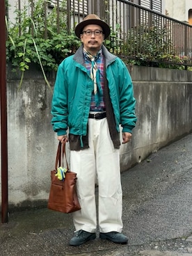 「アイテム（帽子）」を使った、susumubb1さん（メンズ・172cm・50代）の秋コーディネート