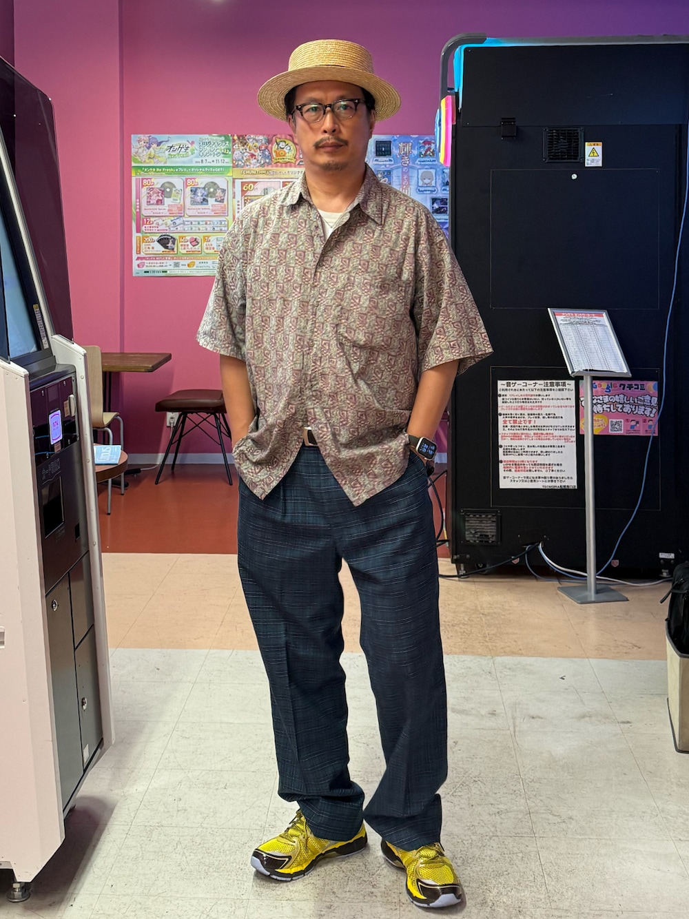 「おっさん、アメカジMIX」｜「田中帽子店のアイテム（ハット、ベージュ系）」を使った、susumubb1さん（メンズ・172cm）の夏コーディネートの1枚目の写真
