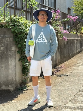 「アイテム（スニーカー）」を使った、susumubb1さん（メンズ・172cm・50代）の夏コーディネート