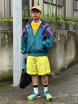 「アイテム（ナイロンジャケット）」を使った、susumubb1さん（メンズ・172cm）の夏コーディネート