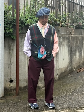 「アイテム（キャスケット）」を使った、susumubb1さん（メンズ・172cm）の秋コーディネート