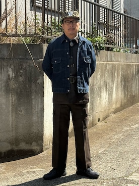 「6crayonのアイテム（キャップ、ベージュ系）」を使った、susumubb1さん（メンズ・172cm）の春コーディネート