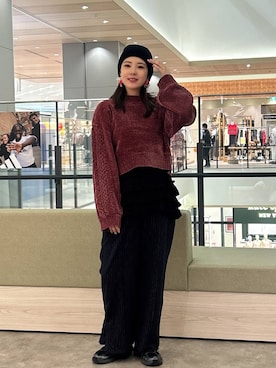 「RAGEBLUE（レイジブルー）のアイテム（帽子）」を使った、mayukaさん（レディース・162cm）の秋コーディネート