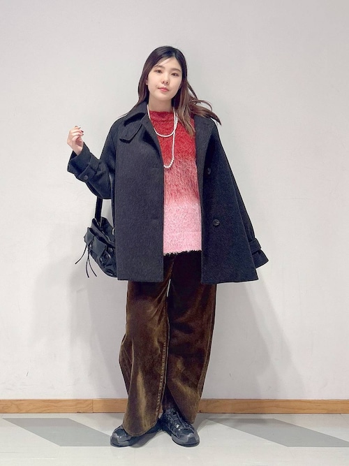 セール】メルトンスタンドショートコート（ステンカラーコート