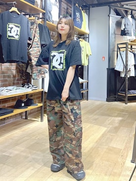 「DC SHOES（ディーシーシューズ）のアイテム」を使った、mayukaさん（レディース・162cm）の夏コーディネート
