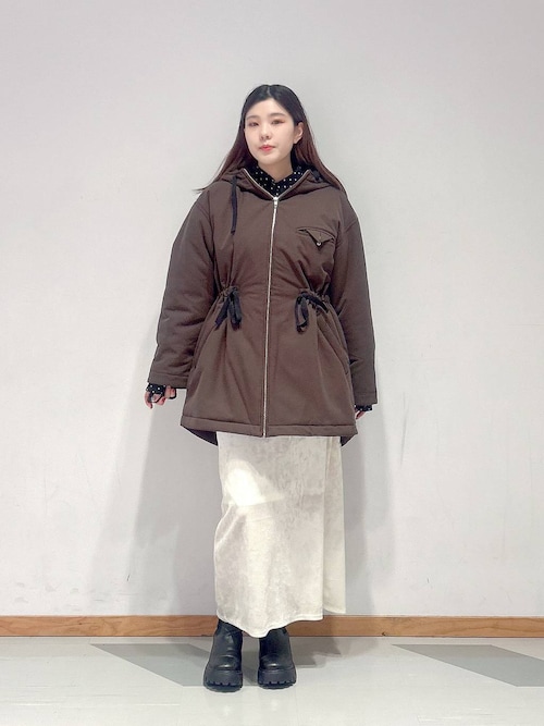 セール】中綿フードミドルコート（ダウンジャケット/コート