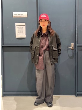 「RAGEBLUE（レイジブルー）のアイテム（帽子）」を使った、mayukaさん（レディース・162cm）の秋コーディネート