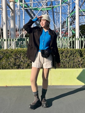 「アイテム（ソックス/靴下）」を使った、mayukaさん（レディース・162cm・20代）の秋コーディネート