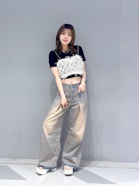 「RAGEBLUE（レイジブルー）のアイテム（キャミソール）」を使った、mayukaさん（レディース・162cm）の夏コーディネート