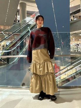 「RAGEBLUE（レイジブルー）のアイテム（Tシャツ/カットソー）」を使った、mayukaさん（レディース・162cm）の秋コーディネート