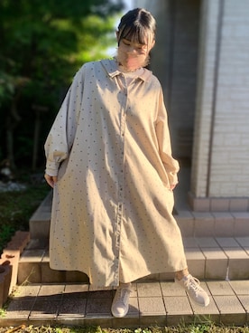 「Honeys」｜「アイテム（レッグウェア）」を使った、もなさん（レディース・153cm）の秋コーディネート