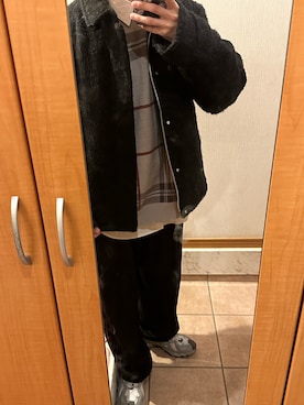 「CASPER JOHN（キャスパージョン）のアイテム（ブルゾン）」を使った、Eneさん（メンズ・163cm）の冬コーディネート