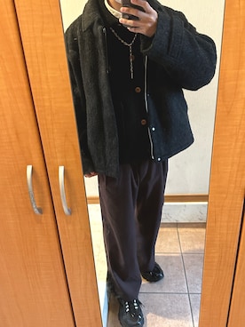 「CASPER JOHN（キャスパージョン）のアイテム（ブルゾン）」を使った、Eneさん（メンズ・163cm）の冬コーディネート