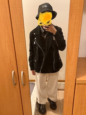 「ADRER（アドラー）の【ADRER】surgical stainless necklace / サージカルステンレスネックレス（ネックレス）」を使った、Eneさん（メンズ・163cm）の春コーディネート