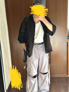 「HARE（ハレ）のアイテム（ブルゾン）」を使った、Eneさん（メンズ・163cm）の夏コーディネート