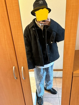 「CASPER JOHN（キャスパージョン）のアイテム（ブルゾン）」を使った、Eneさん（メンズ・163cm）の冬コーディネート