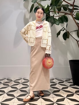 「MACPHEE（マカフィー）のアイテム」を使った、Nito_TOMORROWLANDさん（レディース・158cm）の夏コーディネート