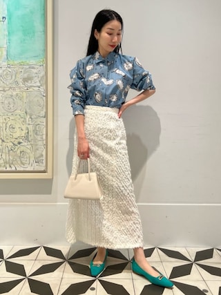 マカフィー 23AW カットジャカード サスペンダーハイウエストロングスカート 5a735a32.jpeg