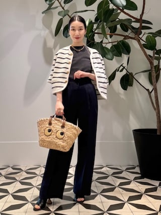 MACPHEE（マカフィー）の「モスライクステッチ ハーフスリーブ