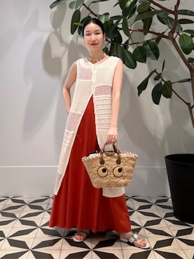 「MACPHEE（マカフィー）のアイテム（ワンピース/ドレス）」を使った、Nito_TOMORROWLANDさん（レディース・158cm）の夏コーディネート
