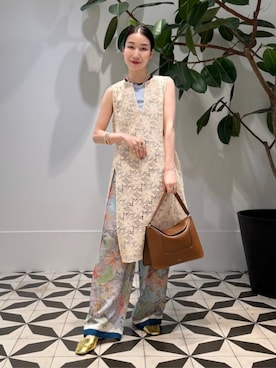 「MACPHEE（マカフィー）のアイテム（ワンピース/ドレス）」を使った、Nito_TOMORROWLANDさん（レディース・158cm）の夏コーディネート