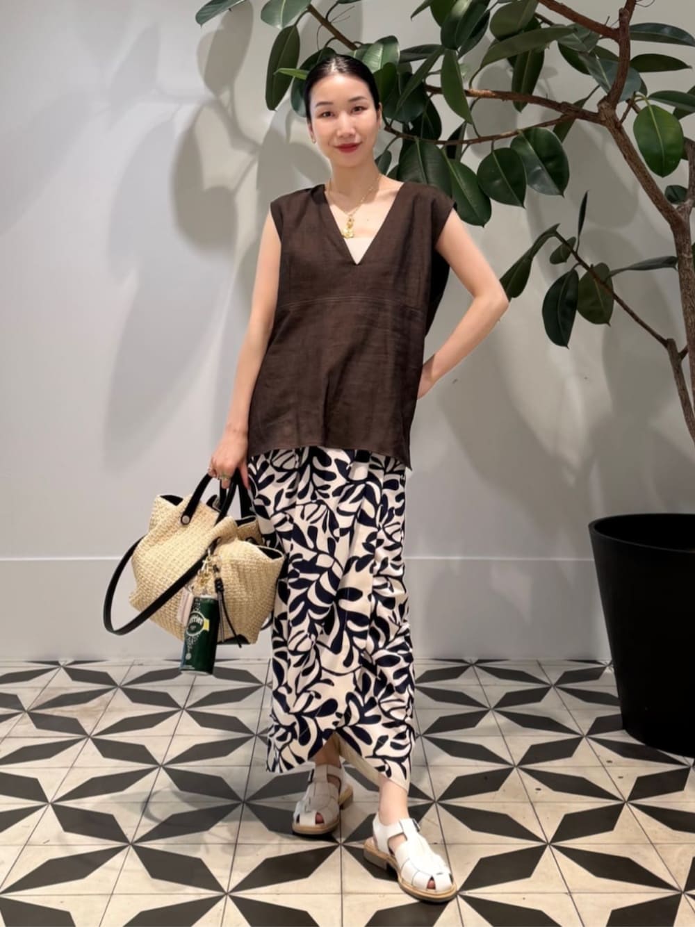 ミコタヒチ アシメトリースカート mico tahiti セール】 アシンメトリープリーツコンビスカート（オフホワイト