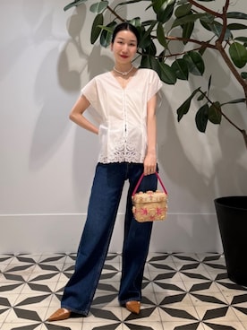 「MACPHEE（マカフィー）のアイテム」を使った、Nito_TOMORROWLANDさん（レディース・158cm）の夏コーディネート