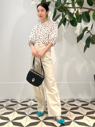BALLSEY（ボールジィ）の「ドットプリント ランタンスリーブブラウス