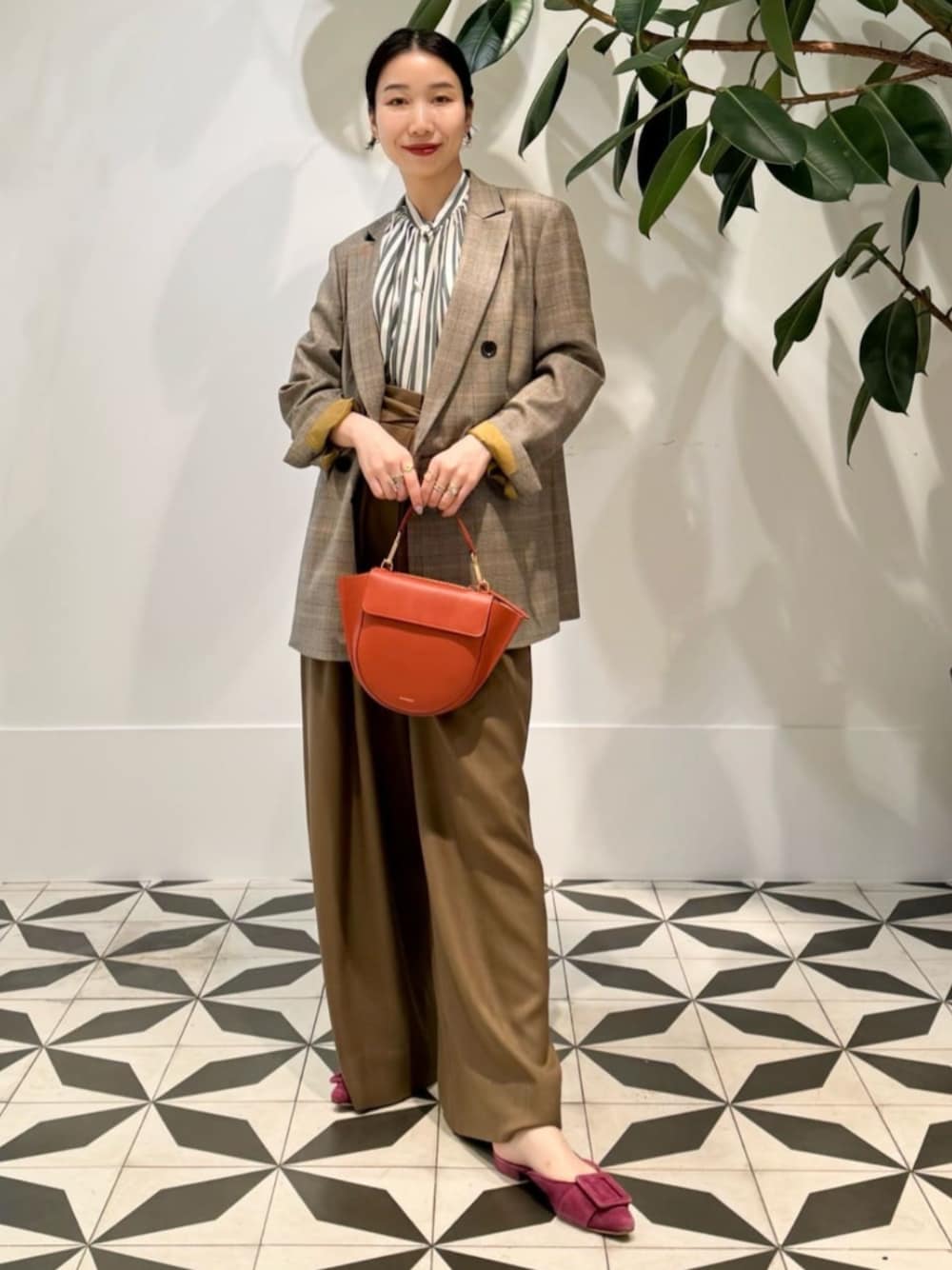 美品LIKEFORLIKEストライプジャケットブラウス 美品LIKEFORLIKEストライプジャケットブラウス