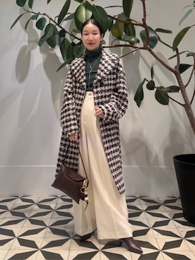 「アイテム（キャミソール）」を使った、Nito_TOMORROWLANDさん（レディース・158cm）の冬コーディネート