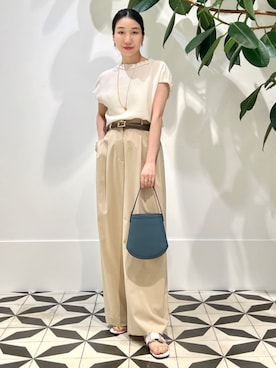 「AMBOISE（アンボワーズ）のアイテム」を使った、Nito_TOMORROWLANDさん（レディース・158cm）の夏コーディネート