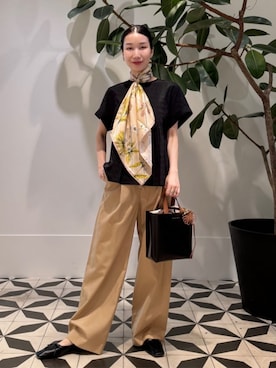 「アイテム（バンダナ/スカーフ）」を使った、Nito_TOMORROWLANDさん（レディース・158cm）の夏コーディネート