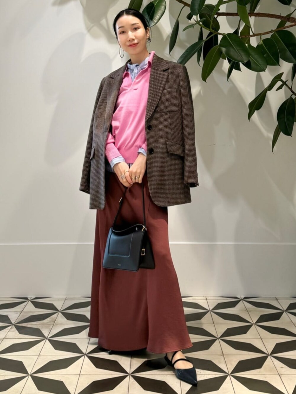 MACPHEE スカート ビンテージサテン マーメイドスカート