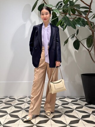 BALLSEY（ボールジィ）の「スムースラミー バイヤスボウタイブラウス
