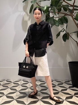 「MACPHEE（マカフィー）のアイテム」を使った、Nito_TOMORROWLANDさん（レディース・158cm）の夏コーディネート