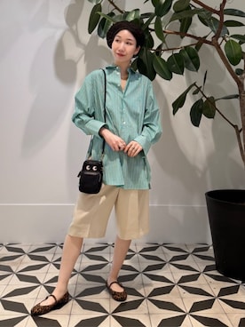 「MACPHEE（マカフィー）のアイテム」を使った、Nito_TOMORROWLANDさん（レディース・158cm）の夏コーディネート