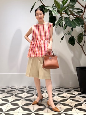 「MACPHEE（マカフィー）のアイテム」を使った、Nito_TOMORROWLANDさん（レディース・158cm）の夏コーディネート