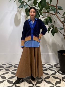 「アイテム（ブーツ、グリーン系）」を使った、Nito_TOMORROWLANDさん（レディース・158cm）の秋コーディネート