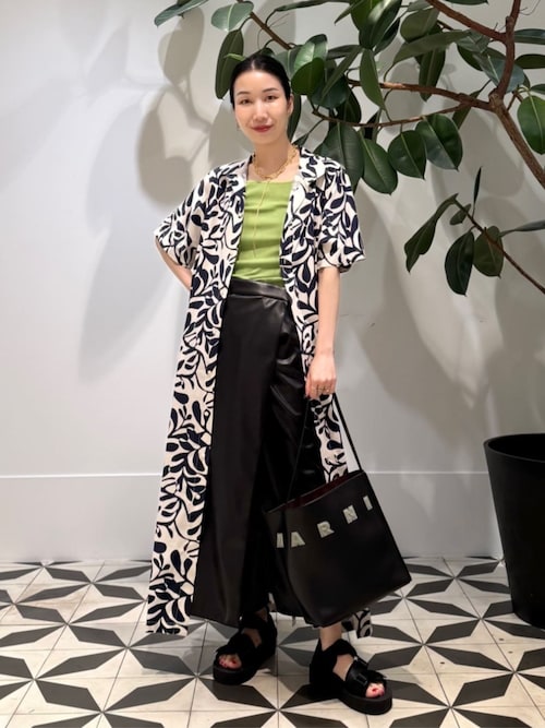 MACPHEE シャツワンピース ボタニカルプリント : ZOZOTOWN Yahoo