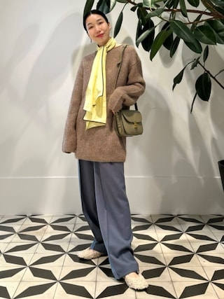 TOMORROWLAND.B マイクロタフタ ロングシャツ　ネイビー TOMORROWLAND .B コットン ストライプロングシャツ