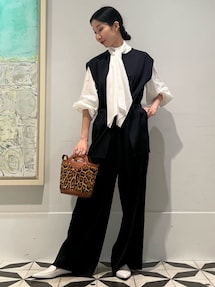 23AW 完売品✨BACCA ビスコースレーヨンストレッチコンビネゾン 黒 34 23AW 完売品✨BACCA ビスコースレーヨンストレッチコンビネゾン