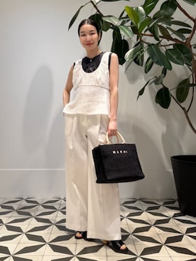 「MACPHEE（マカフィー）のアイテム」を使った、Nito_TOMORROWLANDさん（レディース・158cm）の夏コーディネート
