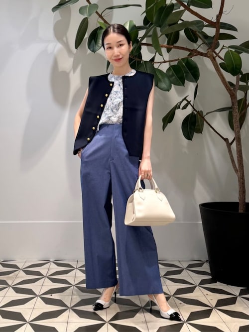 新品未使用　トゥモローランド MACPHEE セミワイドパンツ ナチュラルスラブストレッチ セミワイドパンツ（その他パンツ