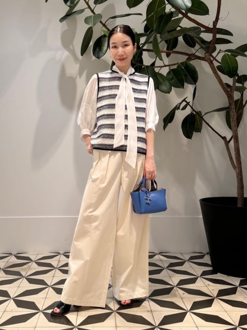 トゥモローランド★美品★25SS クロッシュボーダー フロンタブルトップス クロッシュボーダー フロンタブルトップス | maison