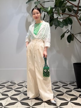 「MACPHEE（マカフィー）のアイテム（ジャケット/アウター）」を使った、Nito_TOMORROWLANDさん（レディース・158cm）の夏コーディネート