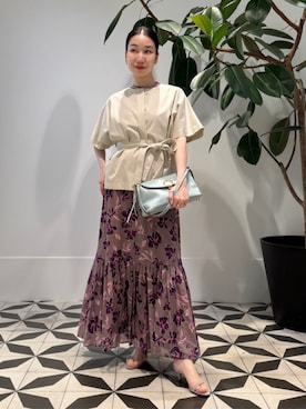 「トゥモローランド」｜「アイテム（アクセサリー）」を使った、Nito_TOMORROWLANDさん（レディース・158cm）の夏コーディネート