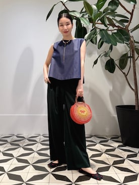 「Anya Hindmarch」｜Nito_TOMORROWLANDさん（レディース・158cm）の夏コーディネート
