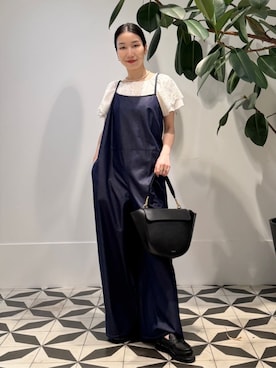 「トゥモローランド」｜「アイテム（サロペット/オーバーオール）」を使った、Nito_TOMORROWLANDさん（レディース・158cm）の夏コーディネート
