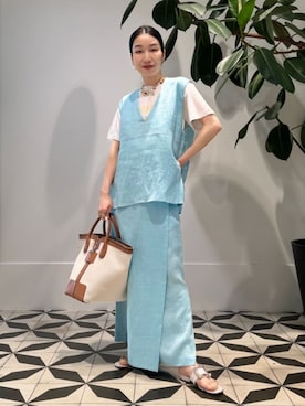 「MACPHEE（マカフィー）のアイテム」を使った、Nito_TOMORROWLANDさん（レディース・158cm）の夏コーディネート