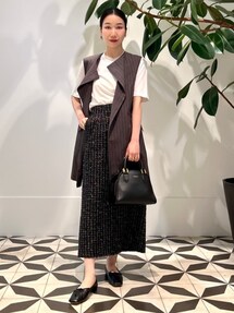 BACCAリネンコットンストライプジレ item24ca8832b73611ee95e10242ac